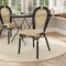 Flash Furniture Cannes Thonet French Bistro Stacking Chair, Natural PE Cane Rattan and Black Aluminum Frame SDA-AD642110-1-NAT-BK-GG - alternate 1